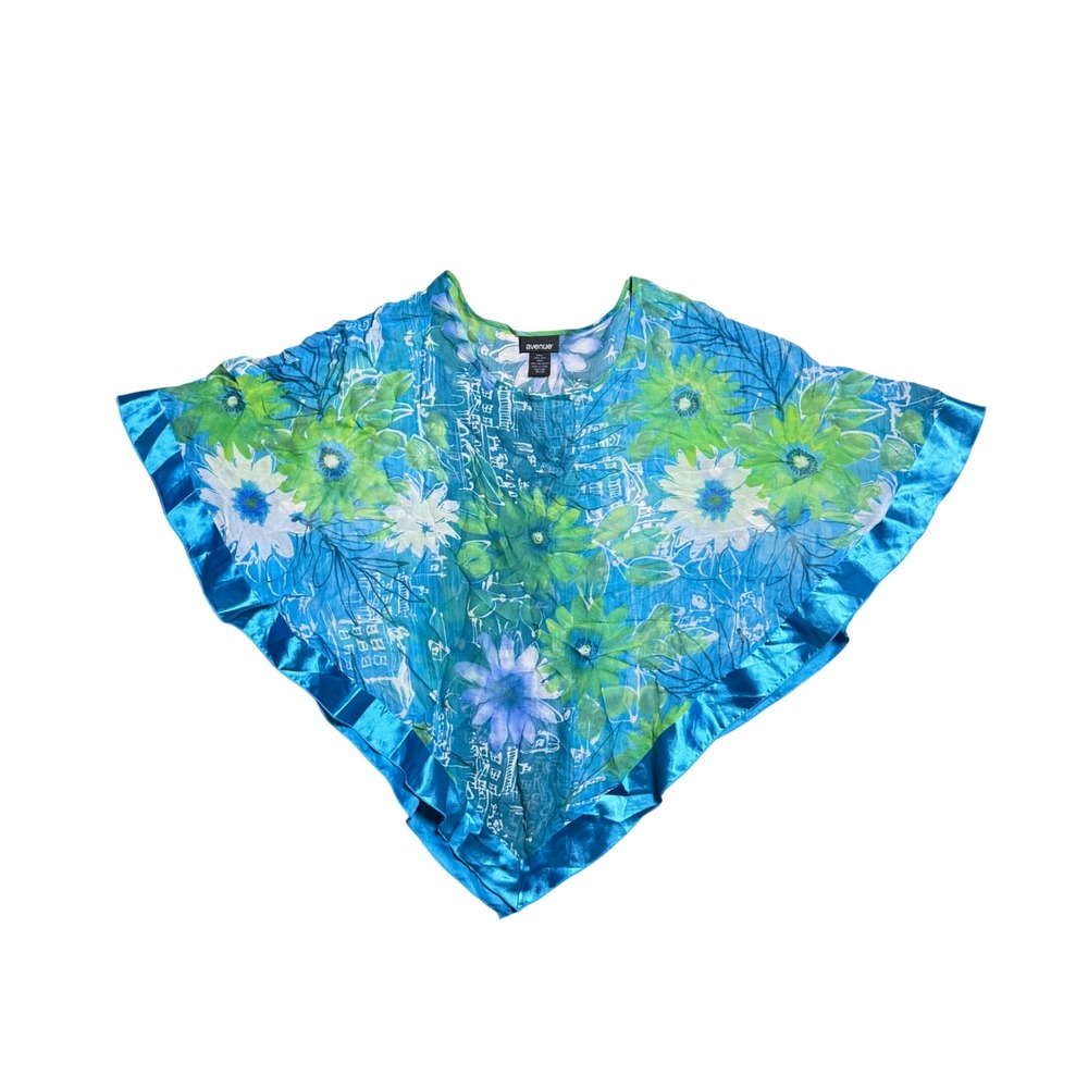 Avenue Silk Floral Poncho Top